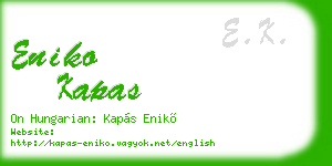 eniko kapas business card